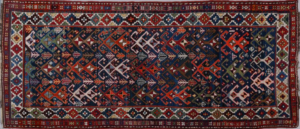 ANTIQUE CAUCASIAN HAND KNOTTED WOOL