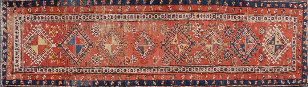 ANTIQUE CAUCASIAN HAND KNOTTED WOOL