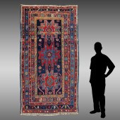 ANTIQUE CAUCASIAN HK WOOL RUG