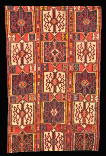 Antique Caucasian Kuba Kilim