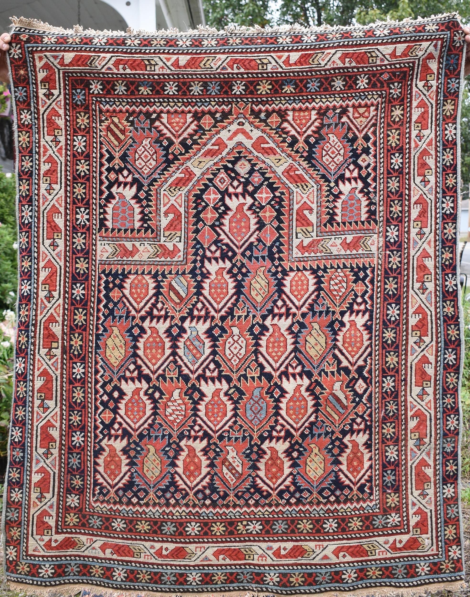 ANTIQUE CAUCASIAN PRAYER RUG,