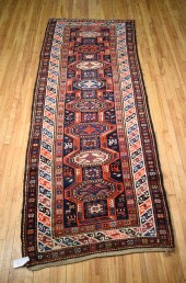 ANTIQUE CAUCASIAN RUNNER, 3'11