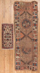 ANTIQUE CAUCASIAN RUNNER AND A