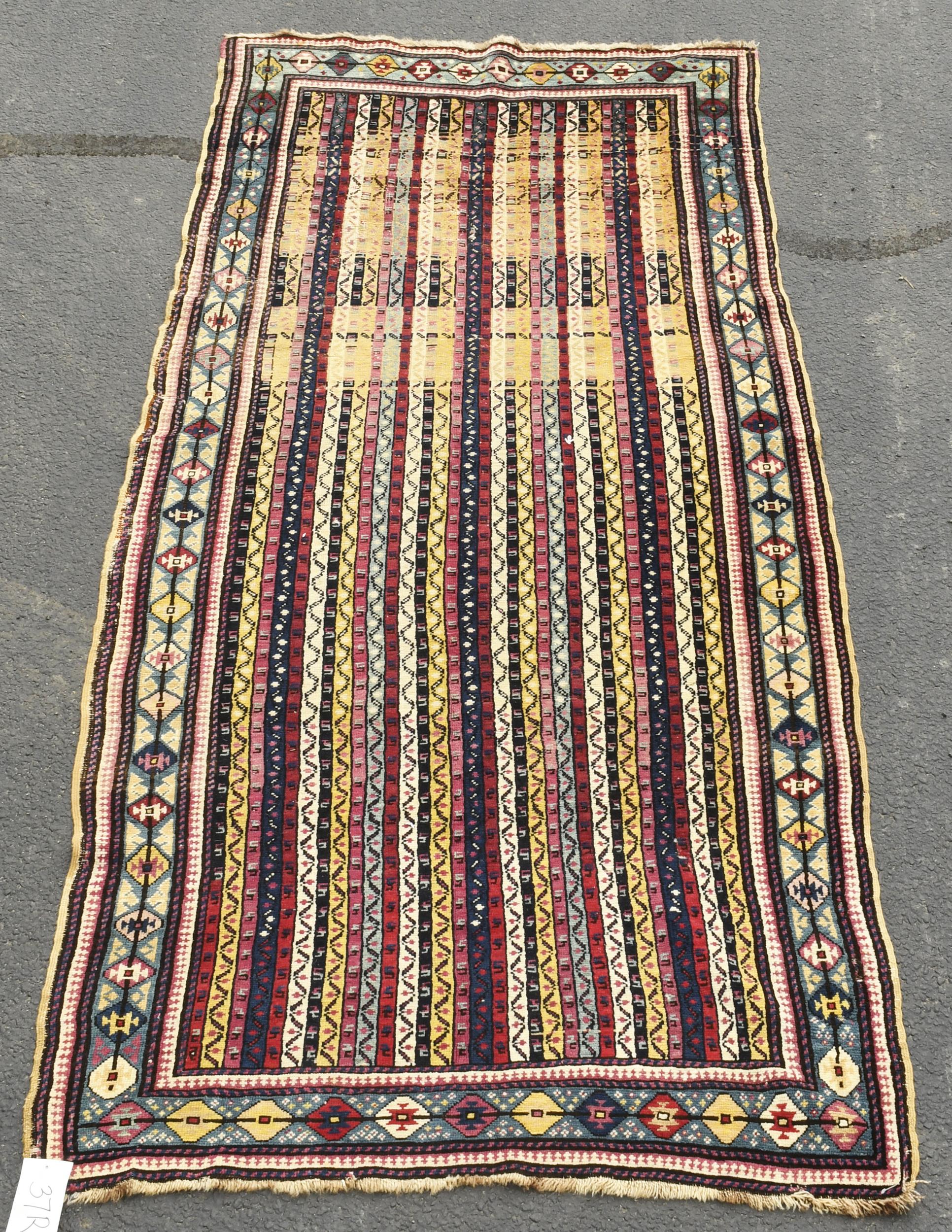 ANTIQUE CAUCASIAN RUNNER. Antique