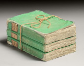 ANTIQUE CERAMIC FAUX BOOKS STA