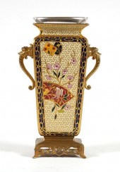 ANTIQUE CHAMPLEVE GILT BRONZE