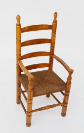 ANTIQUE CHERRY AND OAK CHILD'S