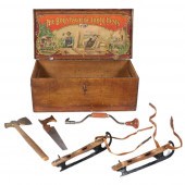 ANTIQUE CHILD'S TOY TOOL BOX W