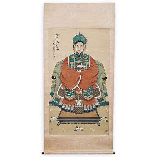 ANTIQUE CHINESE ANCESTOR SCROLL
