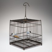 ANTIQUE CHINESE BAMBOO BIRDCAG