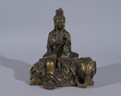 ANTIQUE CHINESE BRONZE BUDDHA-
