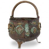 ANTIQUE CHINESE BRONZE CAULDRO