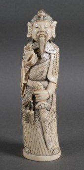 ANTIQUE CHINESE CARVED IVORY W