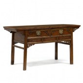ANTIQUE CHINESE CARVED TWO DRA