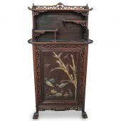ANTIQUE CHINESE CARVED WOOD CU
