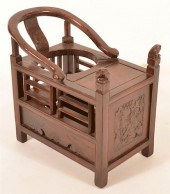 ANTIQUE CHINESE CARVED WOOD IN