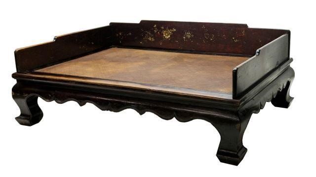 ANTIQUE CHINESE CARVED WOVEN TOP