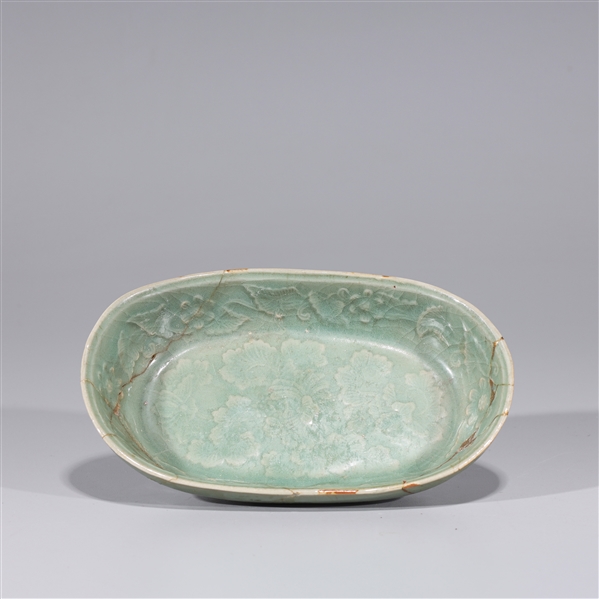 Antique Chinese celadon glazed dish