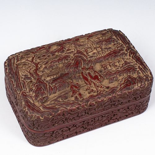 ANTIQUE CHINESE CINNABAR