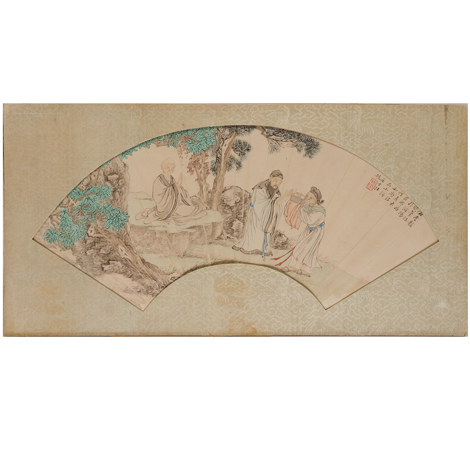 ANTIQUE CHINESE FAN FACE