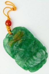 ANTIQUE CHINESE GREEN JADEITE
