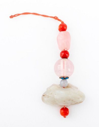 ANTIQUE CHINESE HETIAN JADE, CORAL,