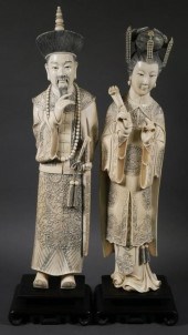 ANTIQUE CHINESE IVORY EMPEROR
