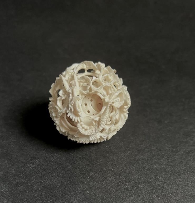 ANTIQUE CHINESE IVORY PUZZLE