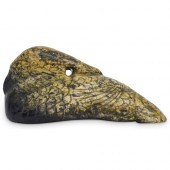ANTIQUE CHINESE JADE BIRD CARV
