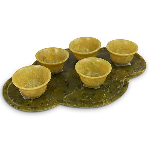 ANTIQUE CHINESE JADE SAKI