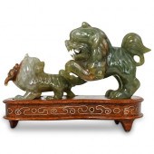 ANTIQUE CHINESE JADEITE FOO DO