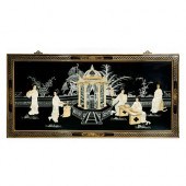 ANTIQUE CHINESE LAC BURGAUTE W