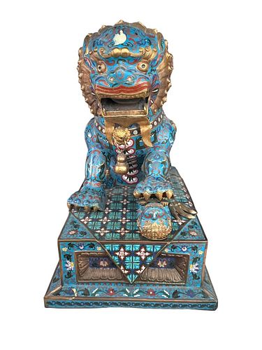 ANTIQUE CHINESE LARGE CLOISONNE