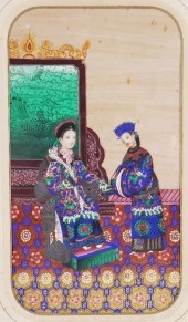ANTIQUE CHINESE PITH RICE PAPE