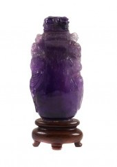 ANTIQUE CHINESE PURPLE JADE SN