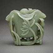 ANTIQUE CHINESE QING CARVED JA