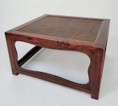 ANTIQUE CHINESE RED STAINED TE