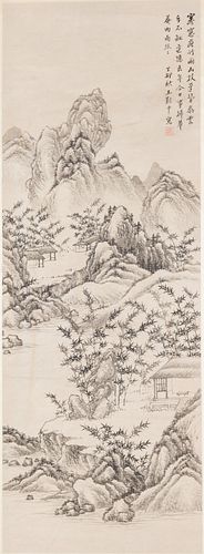 ANTIQUE CHINESE SCROLL, INK ON
