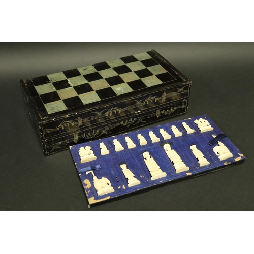 Antique Chinese stained ivory