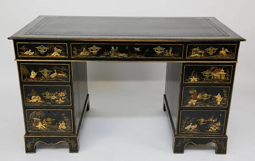 ANTIQUE CHINOISERIE DECORATED