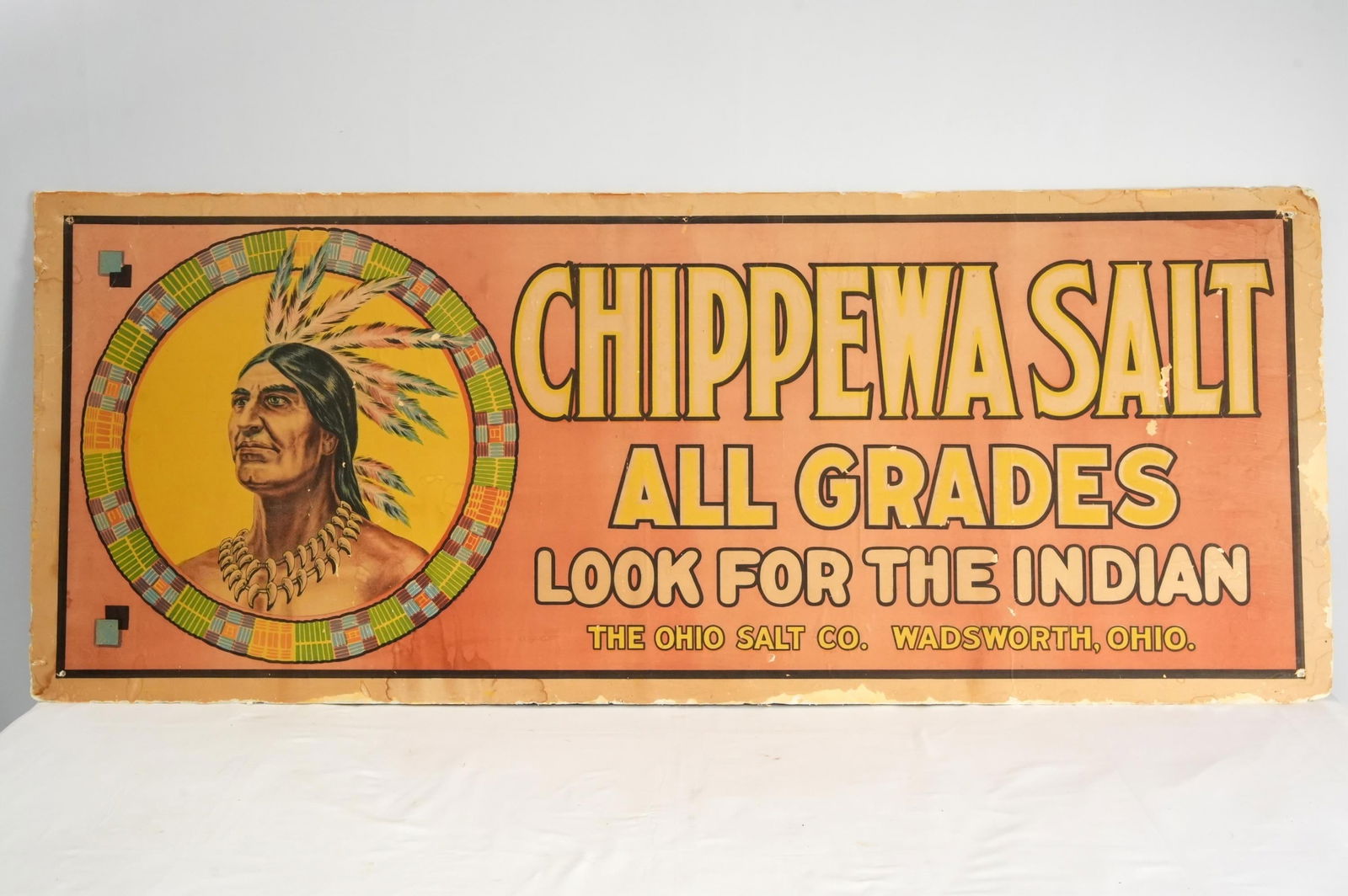 ANTIQUE 'CHIPPEWA SALT' ADVERTISING
