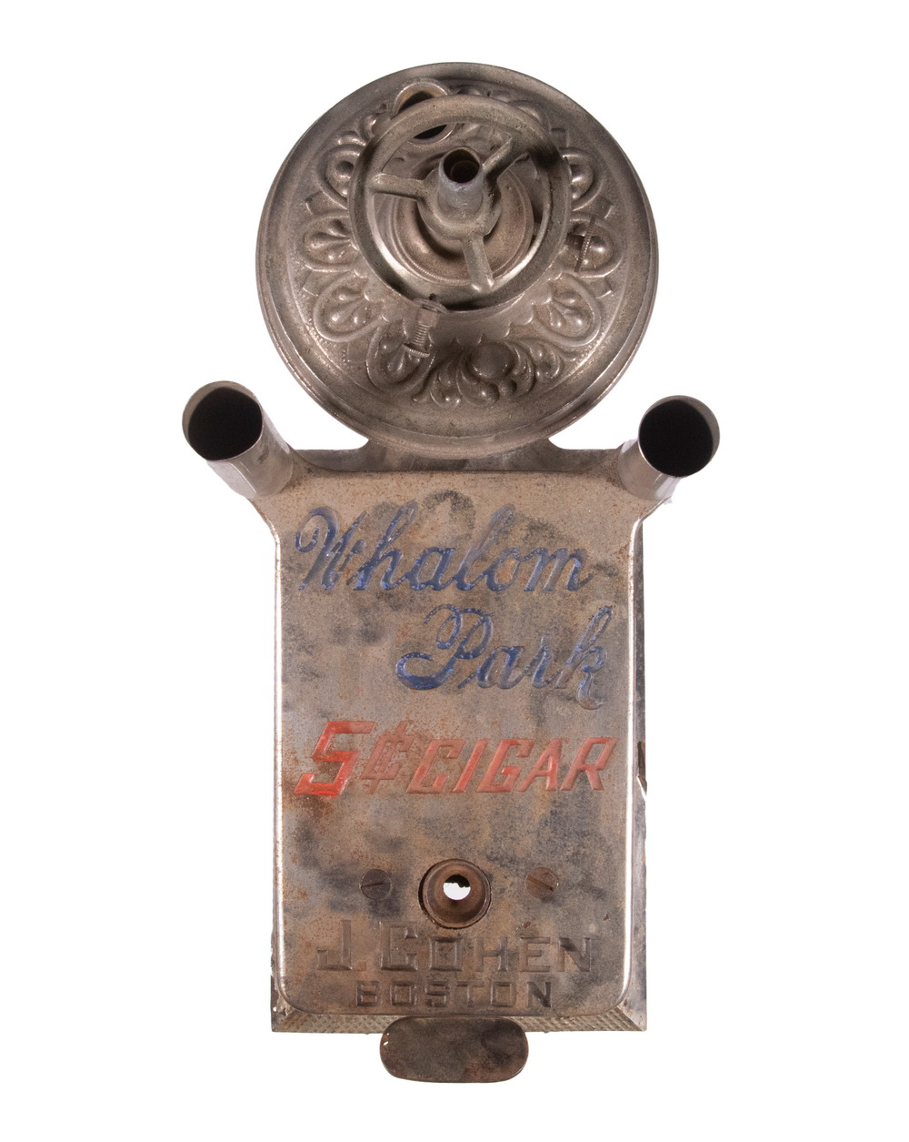 ANTIQUE CIGAR CUTTER & LIGHTER WITH