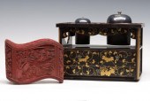 ANTIQUE CINNABAR BOX AND TABAK