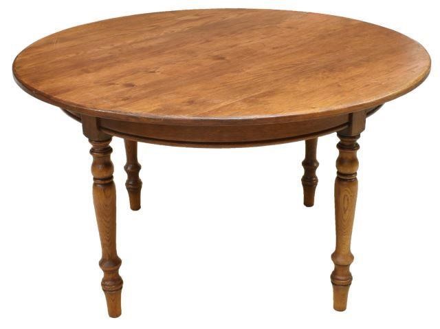 ANTIQUE CIRCULAR OAK DINING TABLE