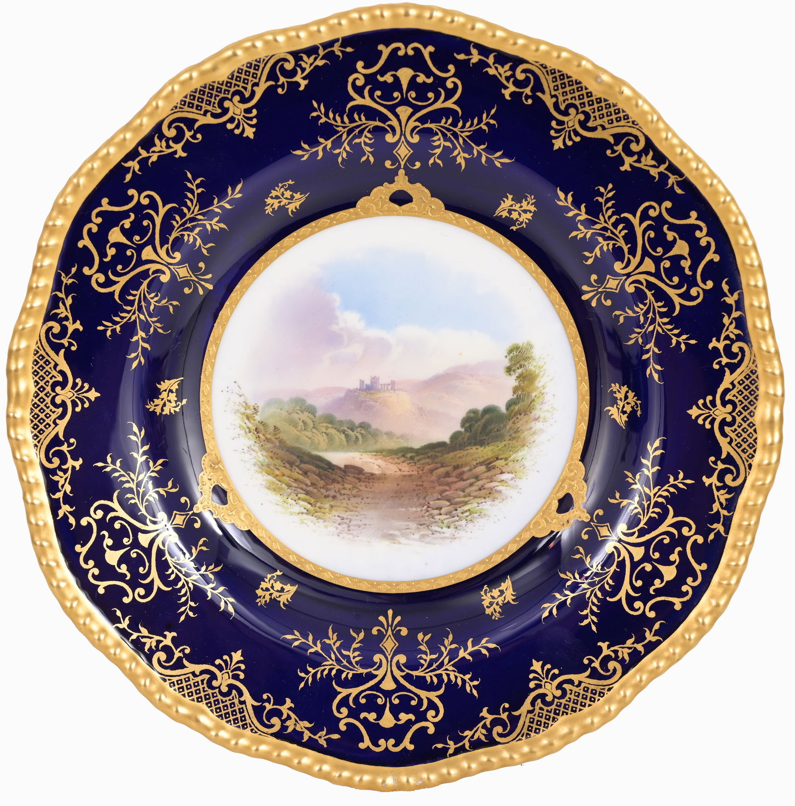 ANTIQUE COALPORT HANDPAINTED GILT