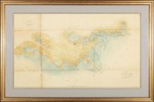 ANTIQUE COAST SURVEY MAP OF CO