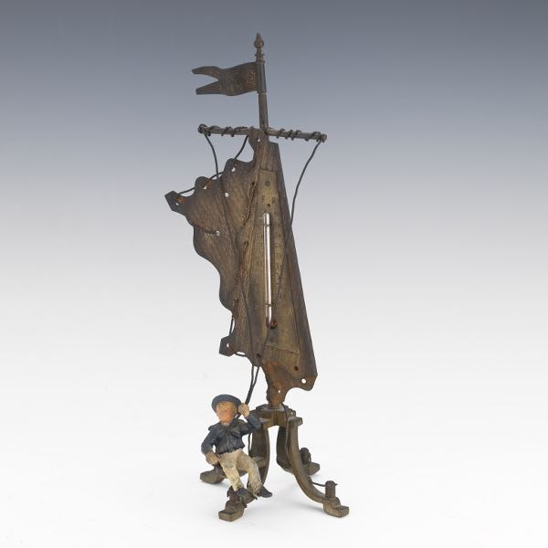 ANTIQUE COLD PAINTED BONZE NAUTICAL