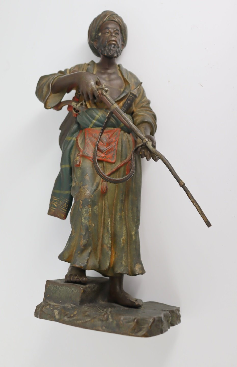 ANTIQUE COLD PAINTED BRONZE OF AN