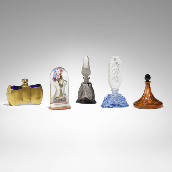 Antique. Collection of five perfume