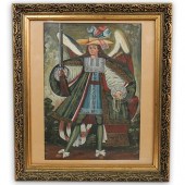 ANTIQUE COLONIAL CUZCO PAINTIN